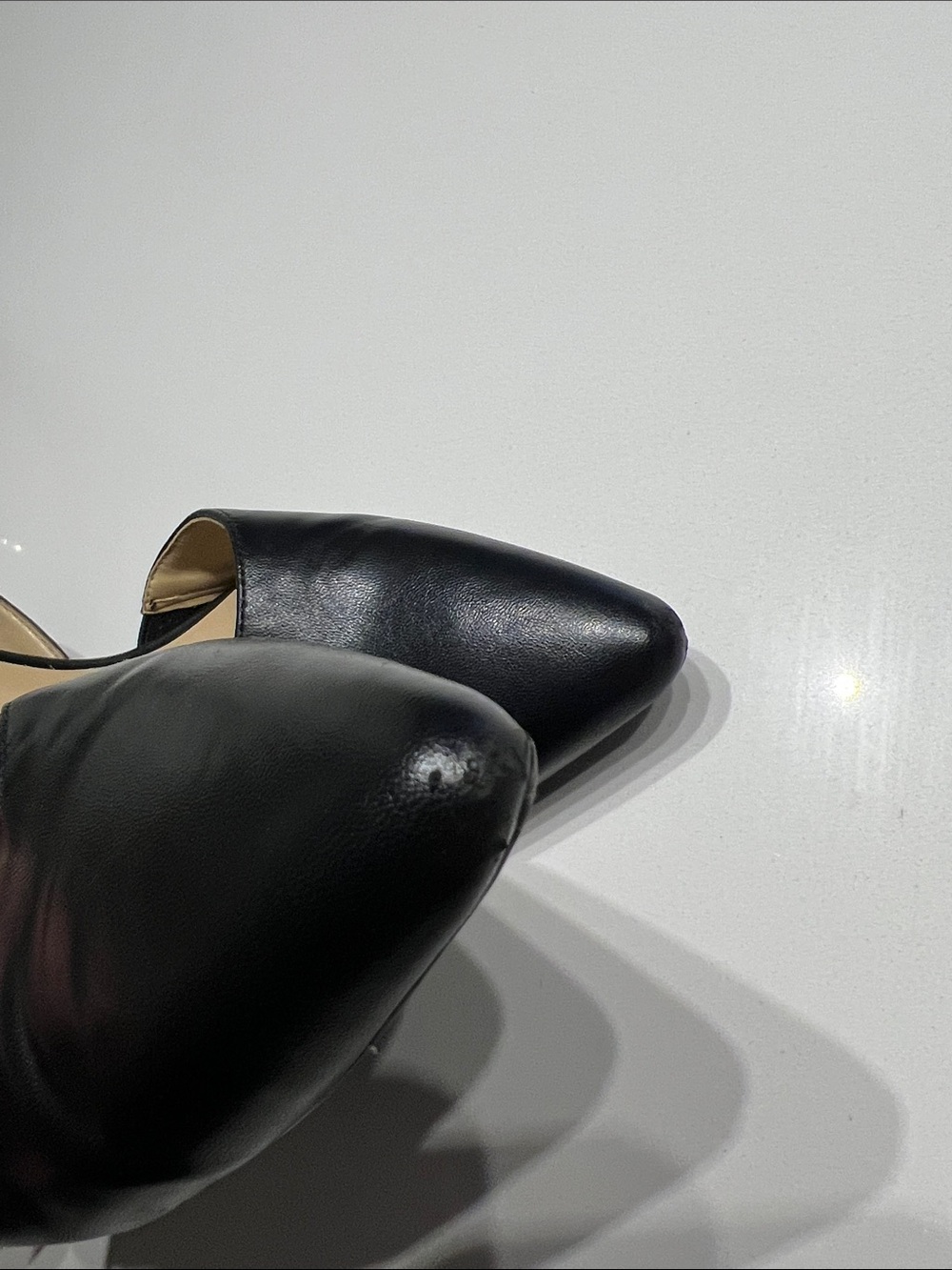 Naturalizer Womens Banks Black Lea Heels Shoes 9.5 Medium - Picture 6 of 7